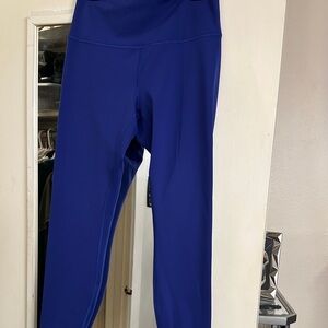Blue High-Waisted Leggings